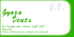 gyozo deuts business card